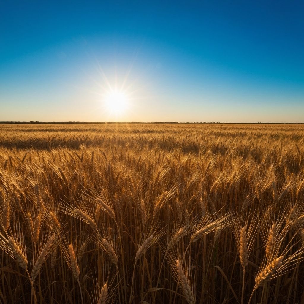 Campo de trigo dourado